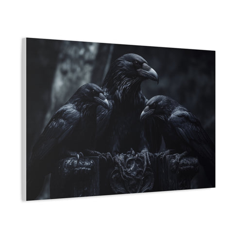 Gothic Throne with Ravens — Canvas Wall Art — Product Detail View 6