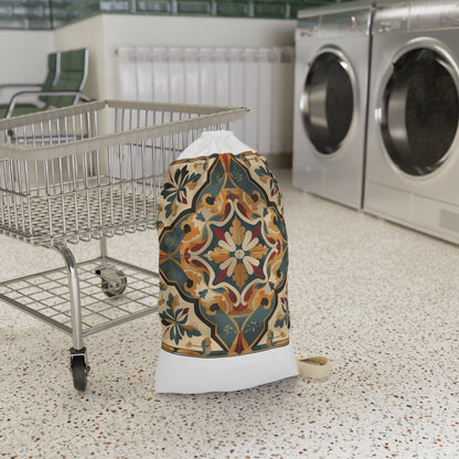 Artisan Tiles patterned laundry bag - stylish and durable for laundry day bliss