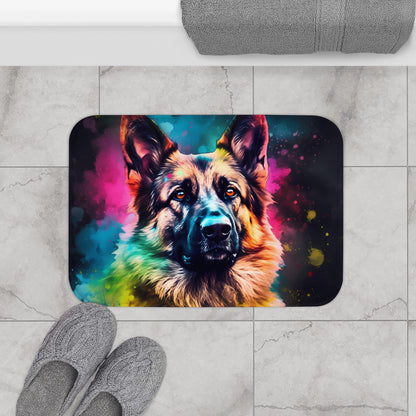 German Shepherd Best Friend Bath Mat | Bath Mats | Bath, Bathroom, Home & Living, Indoor, Sublimation | Prints with Passion