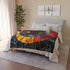 Shattered Stained Glass Forming Serpent Plush Fleece Throw Blanket