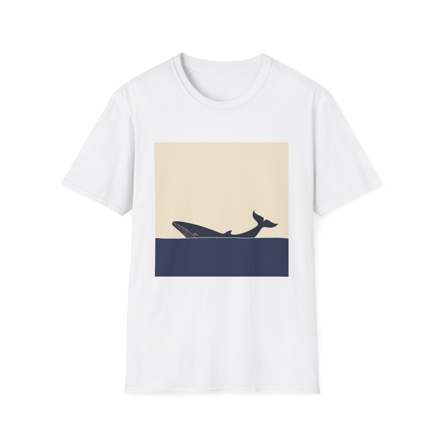 Deep Blue Sanctuary: A Minimalist Whale's Journey