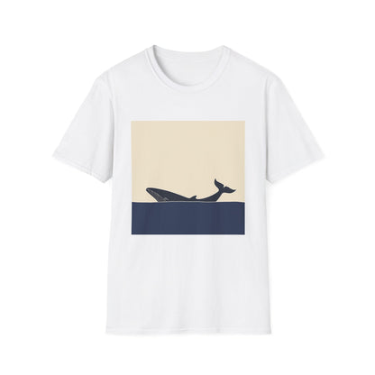 Deep Blue Sanctuary: A Minimalist Whale's Journey