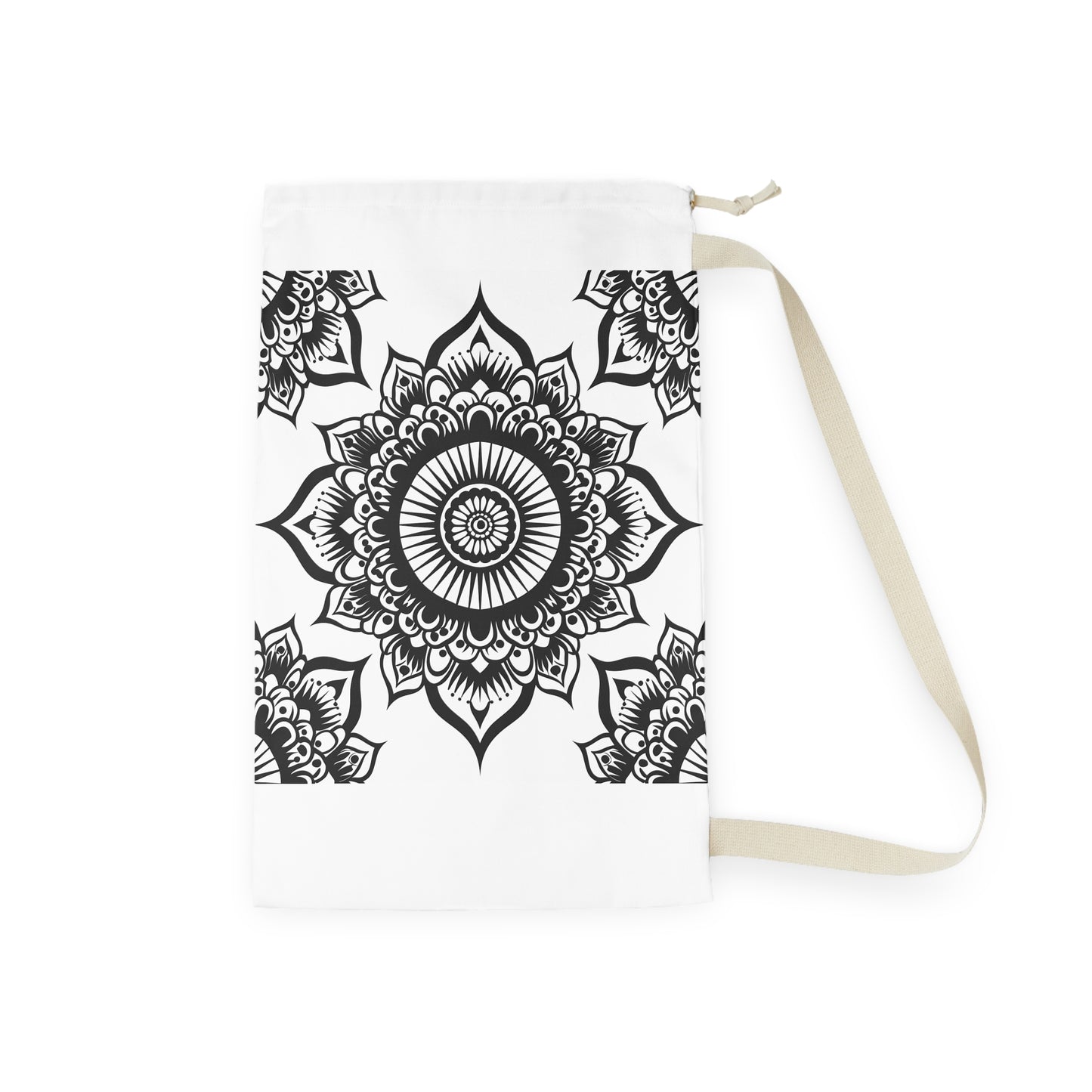 Zen Mandala Laundry Bag - Tranquil laundry accessory with calming mandala design for inner peace while washing.