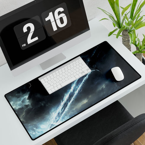 Thunderstorm Forged Mythic Blade Gaming XXL Extended Desk Mat - View 4 | Prints With Passion