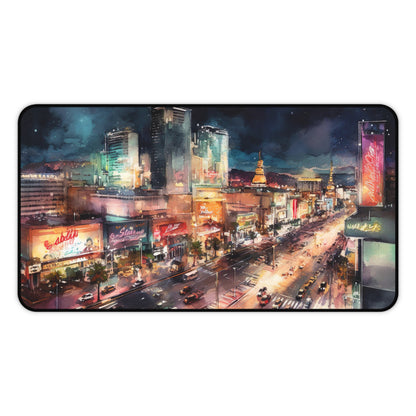 "Las Vegas Strip desk mat design - glam up your workspace with style and functionality"