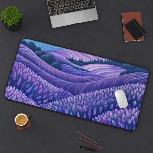 Lavender Fields Desk Mat | Desk Mat | Accessories, Back-to-School, Desk, Fall Bestsellers, Home & Living, Mouse pad, Mouse Pads, Mousepad, Seasonal Picks, Stationery, TikTok | Prints with Passion