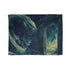 Cosmic Serpent Guarding Starlit Gate Plush Fleece Throw Blanket