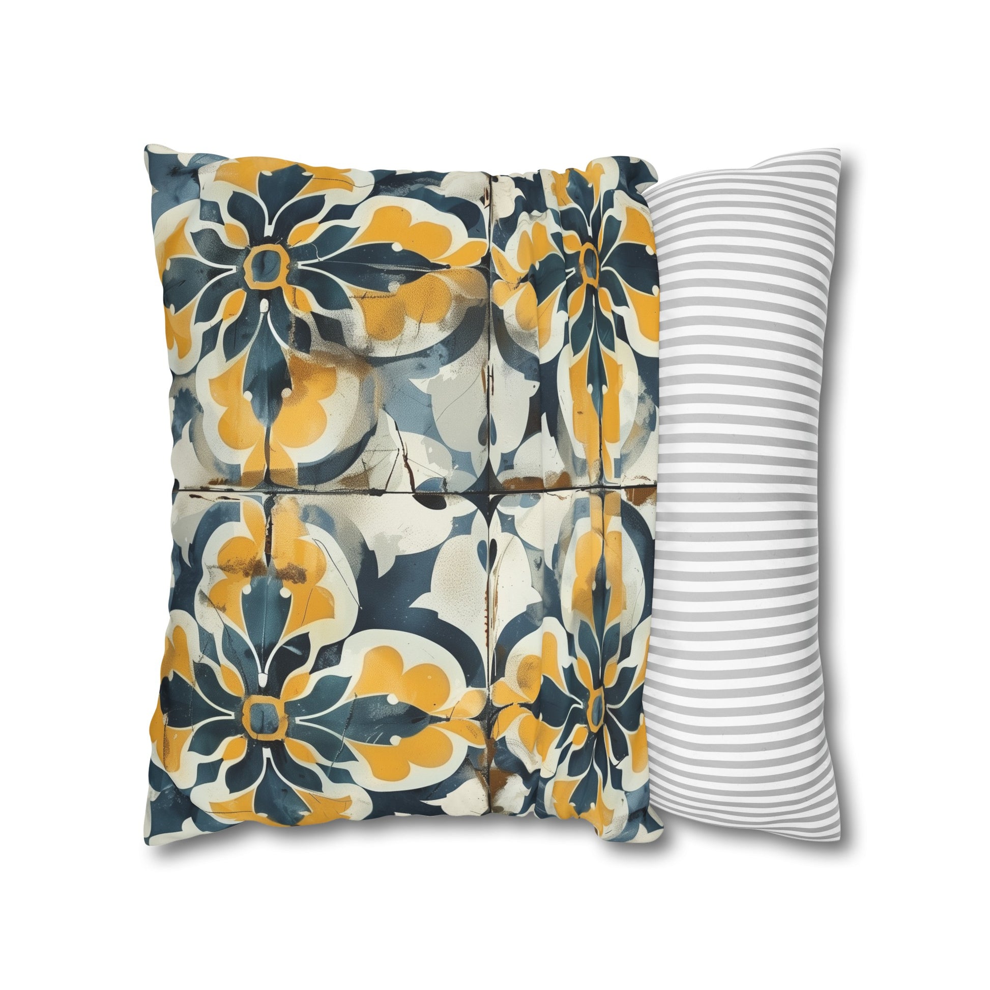 "Artisan Tiles Pillow Case - Elegant seamless pattern for sophisticated bedding"