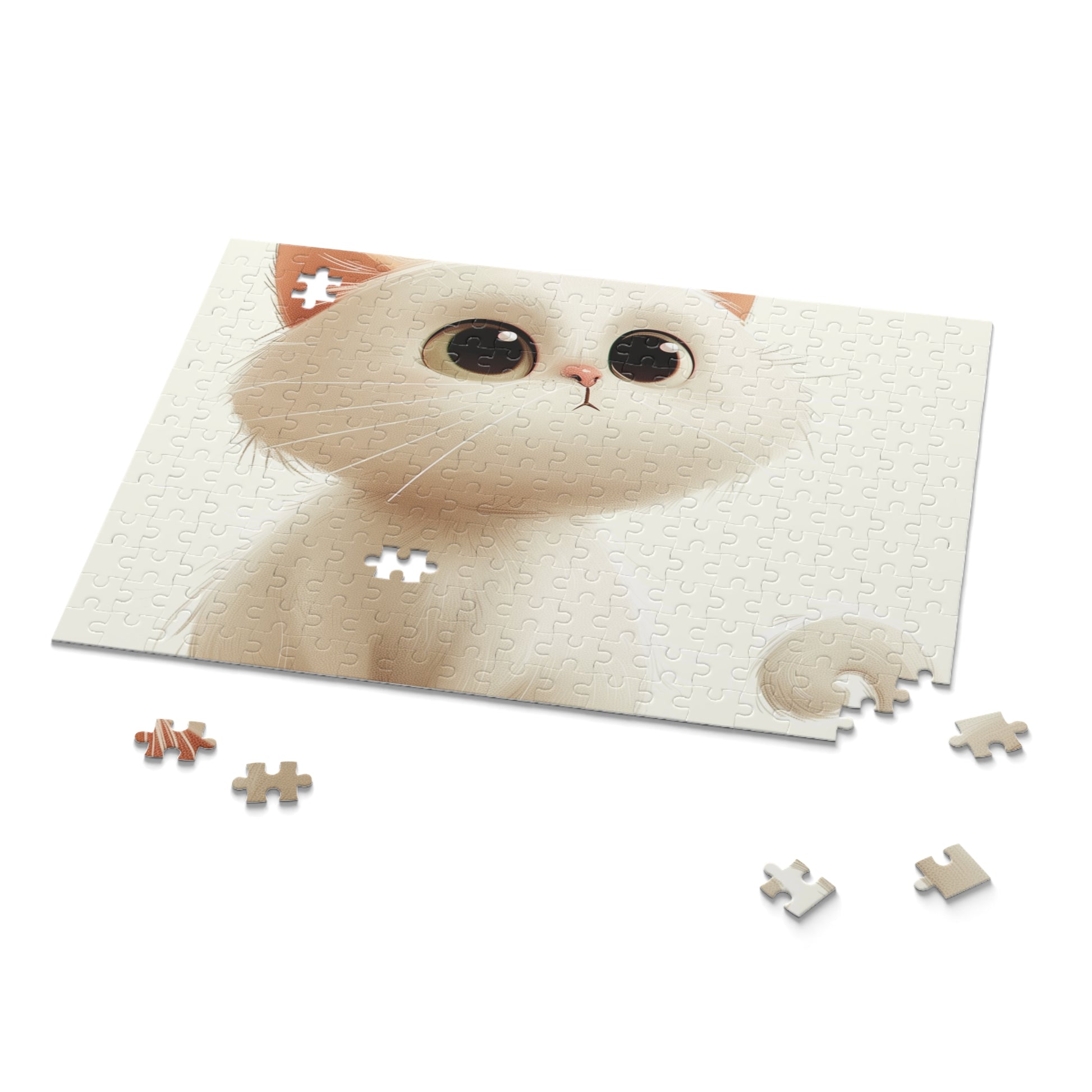 "Adorable Cartoon Cat Jigsaw Puzzle for Cat Lovers - Fun and Entertaining"