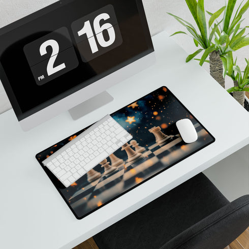 Skybound Chessboard with Star Pieces — XL & XXL Desk Mat — Product Detail View 7