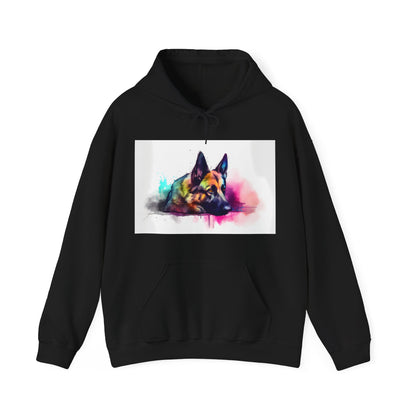 Standing Guard GSD Watercolor Hoodie | Hoodies | DTG, Hoodies, Men's Clothing, Regular fit, Unisex, Women's Clothing | Prints with Passion