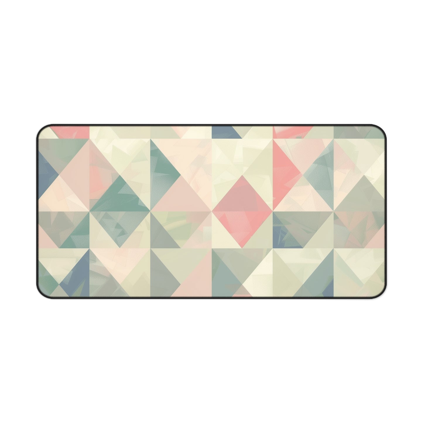 "Stylish Pastel Geometrics Desk Mat - Modern seamless pattern for workspace sophistication"