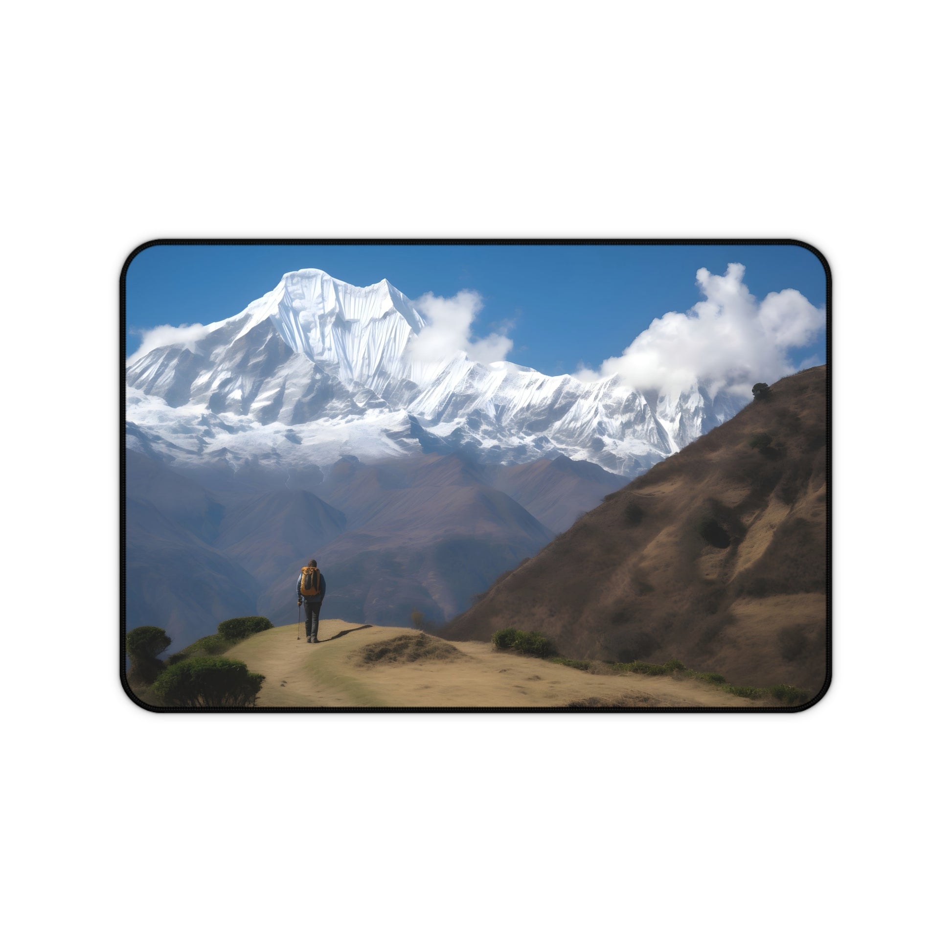 Annapurna Trek Desk Mat - Dive into Nepal's beauty with stunning landscapes and vibrant colors