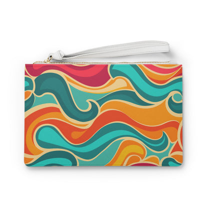 Retro Waves Clutch Bag | Clutch Bags | Accessories, All Over Print, AOP, Assembled in the USA, Assembled in USA, Bags, Made in the USA, Made in USA, Vegan | Prints with Passion