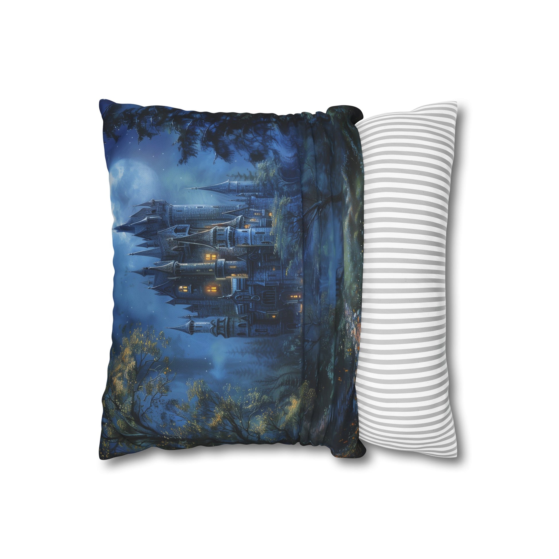 Moonlight Majesty Castle Pillowcase - High-Quality Material for All Seasons - Perfect Gift Option | PrintsWithPassion