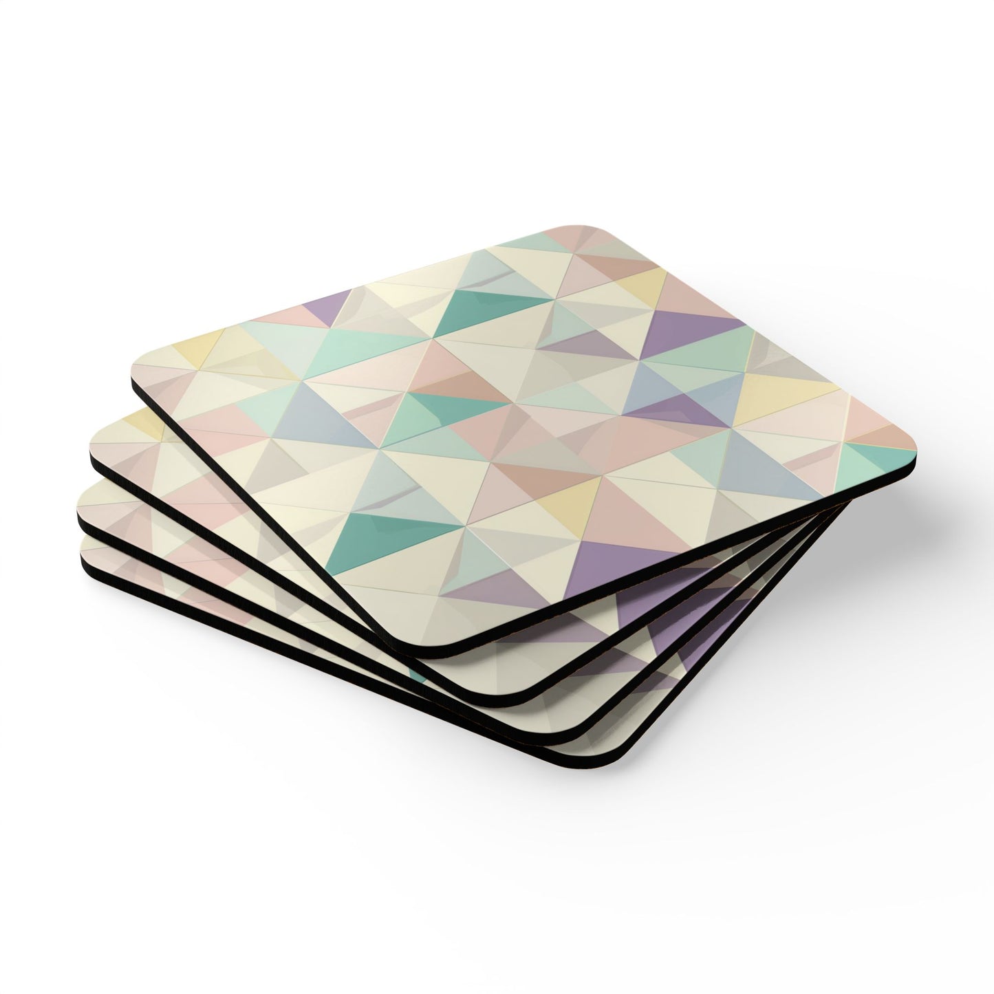 Chic Pastel Geometric Coasters: Set