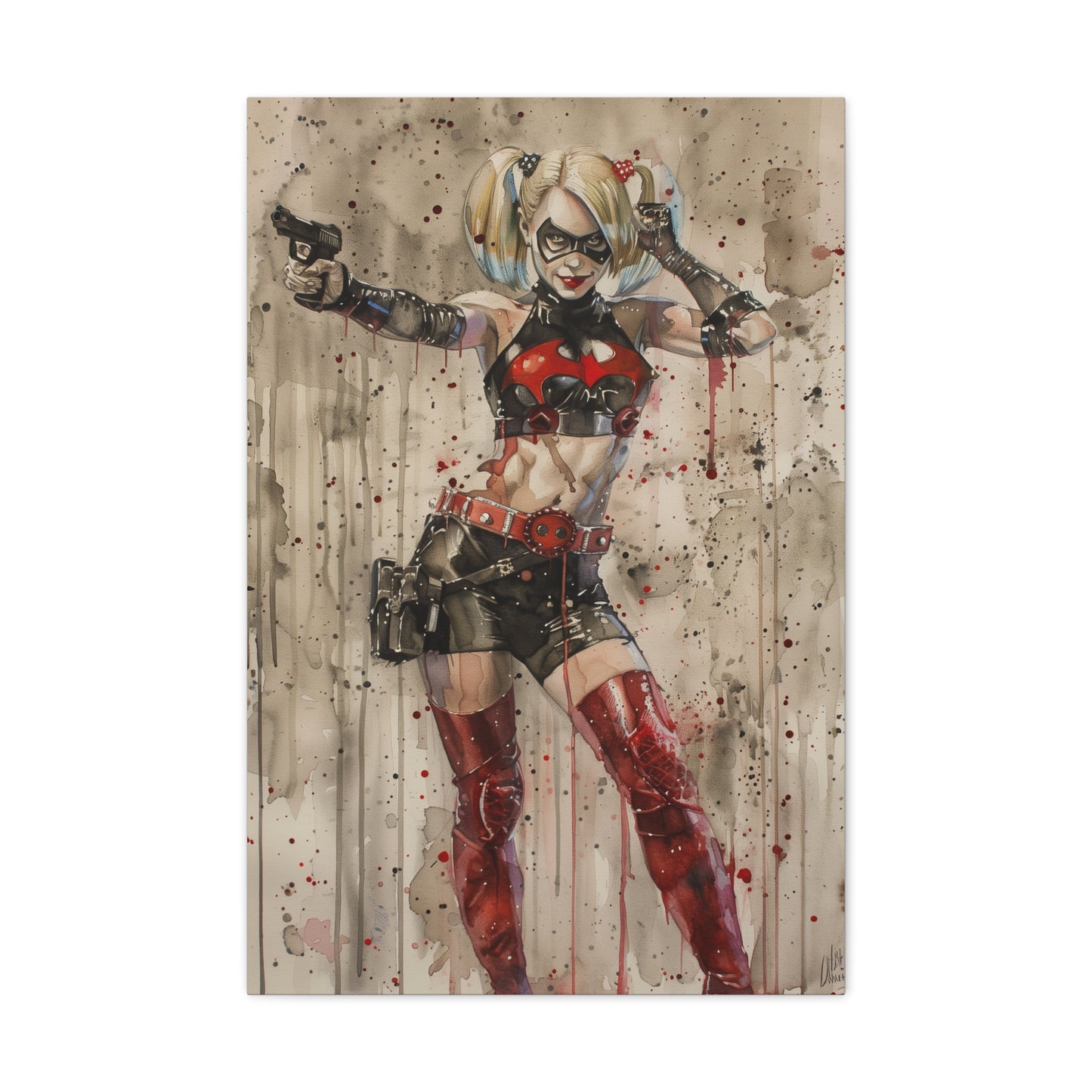 Harley Quinn: Mistress of Mayhem Canvas: Harley Quinn Bat | Canvas | Art & Wall Decor, Canvas, Fall Picks, Hanging Hardware, Home & Living, Indoor, Top Spring Products, Valentine's Day promotion | Prints with Passion