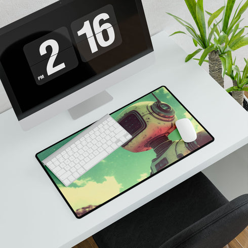 A Retro Robot in a Vintage Sci Fi Scene Gaming XXL Extended Desk Mat