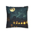 Moonlight Temple with Levitating Torches (Edition II) — 40×40 Cushion Cover — Double-Sided Back & Concealed Zip Detail