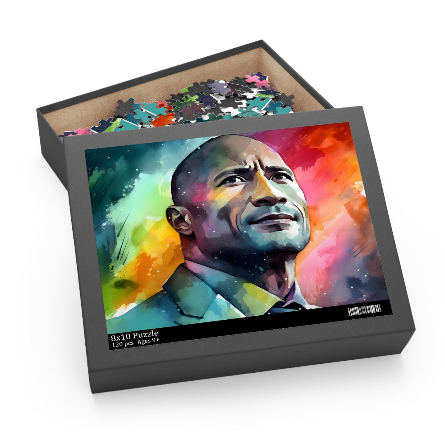 Rock Neon Watercolor Jigsaw Puzzle | Puzzle | Back-to-School, Fall Picks, Games, Holiday Picks, Home & Living, Puzzles, TikTok, Valentine's Day, Valentine's Day Picks | Prints with Passion