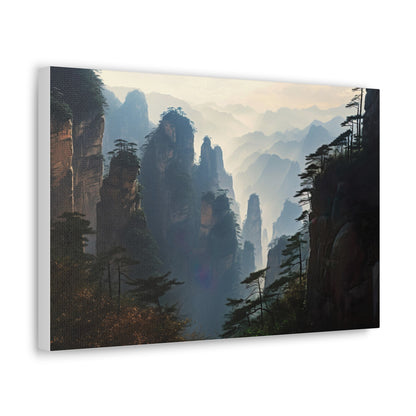 Tianzi Shan Mountain Peak in Zhangjiajie Canvas Print