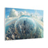 Glass City Hovering Above Earth — Canvas Wall Art — Product Detail View 6