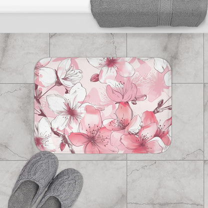 Cherry Blossom Floral Bath Mat