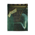 Floating Library under Time Vortex — Plush Fleece Throw Blanket — Folded Plush Blanket Detail