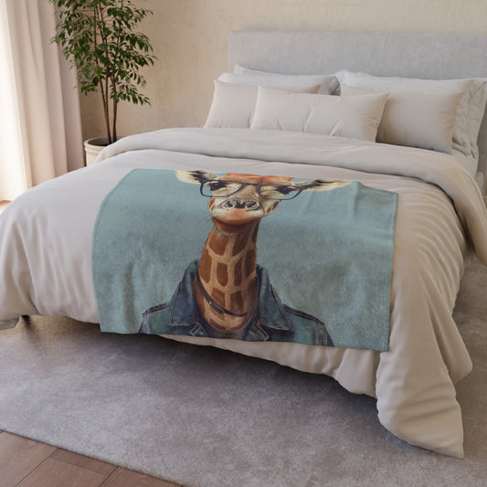 this blanket is both fashionable and functional. The giraffe design adds a fun and unique element to any room