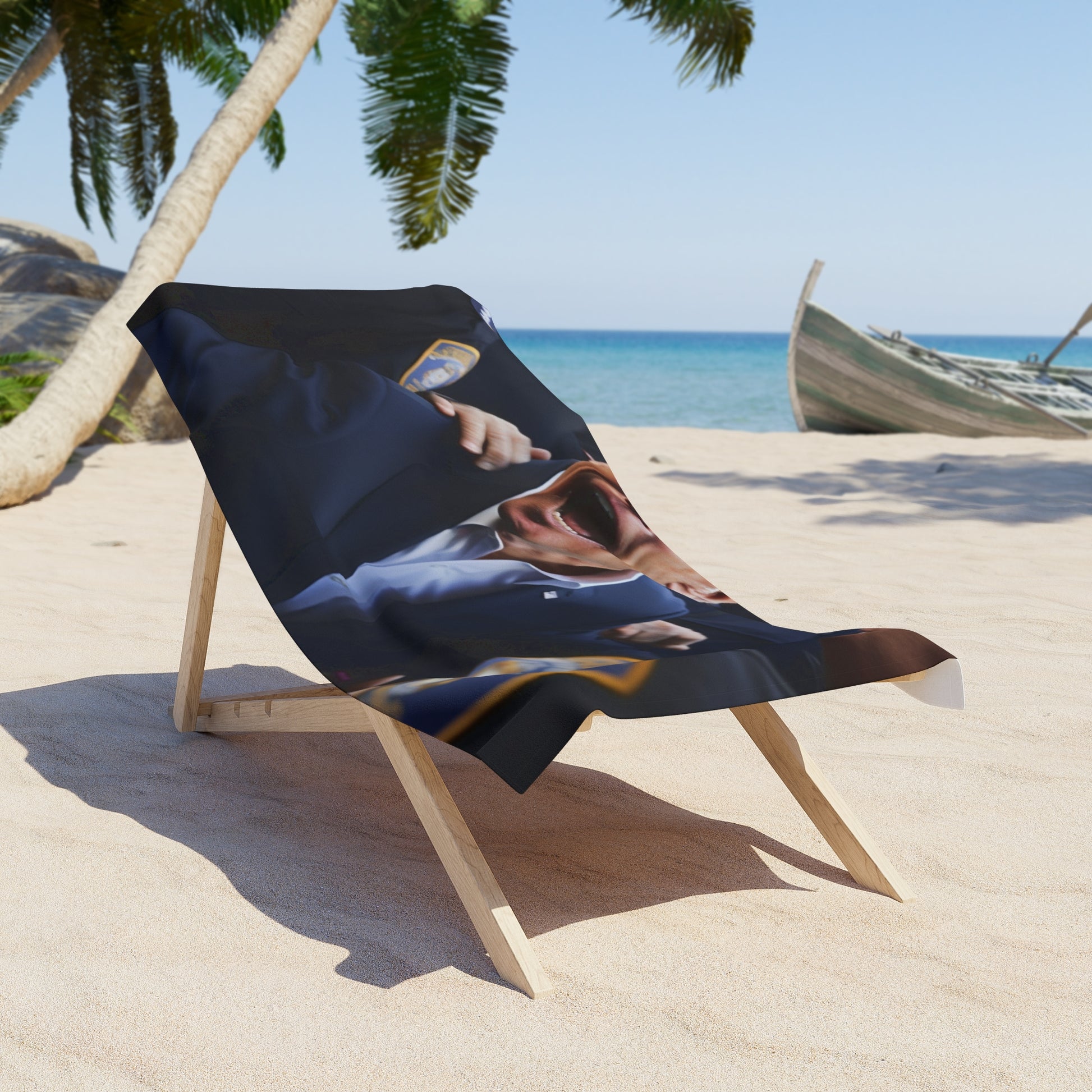 this towel is a must-have for any beach or pool day. Show off your patriotic pride while staying comfortable and dry with the Biden Beach Towel: Apprehended Beach Towel.