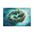 Tropical Island Shaped Like a Dragon — Canvas Wall Art — Living Room Wall Lifestyle View