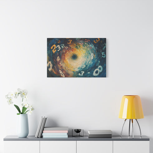 Time Vortex with Melting Numbers — Canvas Wall Art — Product Detail View 7