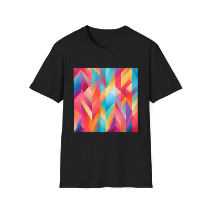 Chromatic Tapestry of Summer's Embrace | T-Shirt | Abstract, Bold, Bright, Colorful, Fun, Geometric, Playful, statement, Summer, Vibrant | Prints with Passion