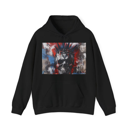 Riotous Spirit Skull Hoodie: Punk Clothing for Fashion Rebels | Hoodies | DTG, Hoodies, Men's Clothing, Regular fit, Unisex, Women's Clothing | Prints with Passion