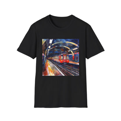 London's Hidden Depths: The Underground Watercolor T-shirt | T-Shirt | DTG, Men's Clothing, Regular fit, T-Shirts, Unisex, Women's Clothing | Prints with Passion