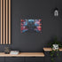 Samurai Helmet over Digital Grid — Canvas Wall Art — Product Detail View 8