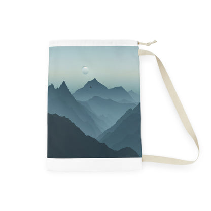 Serene mountain view laundry bag for stylish laundry organization