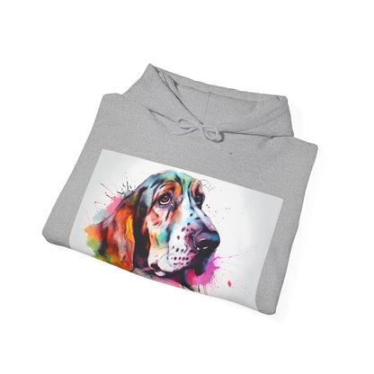 Snuggle-Love Basset Watercolor Hoodie