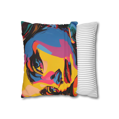 "Pop Art Muse Pillowcase - Bold and Vibrant Design | High-Quality Material, Comfortable and Stylish | Perfect for All Seasons, Makes a Great Gift"