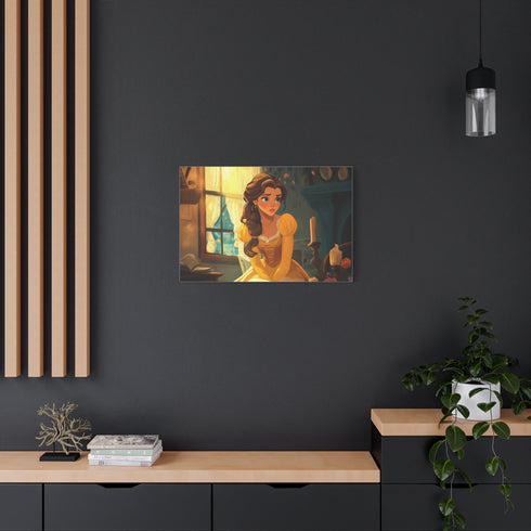 Belle & Enchanted Rose Fairytale — Canvas Wall Art — Product Detail View 8