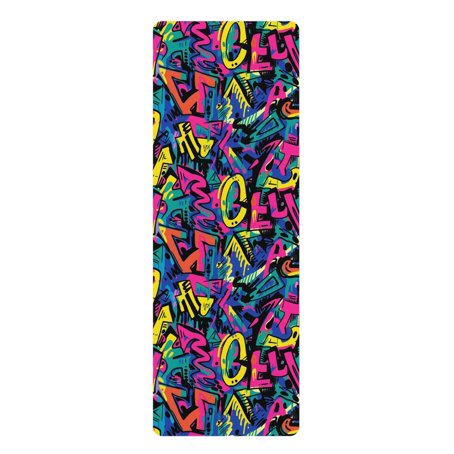 Neon Graffiti Urban Yoga Mat