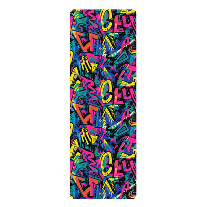 Neon Graffiti Urban Yoga Mat