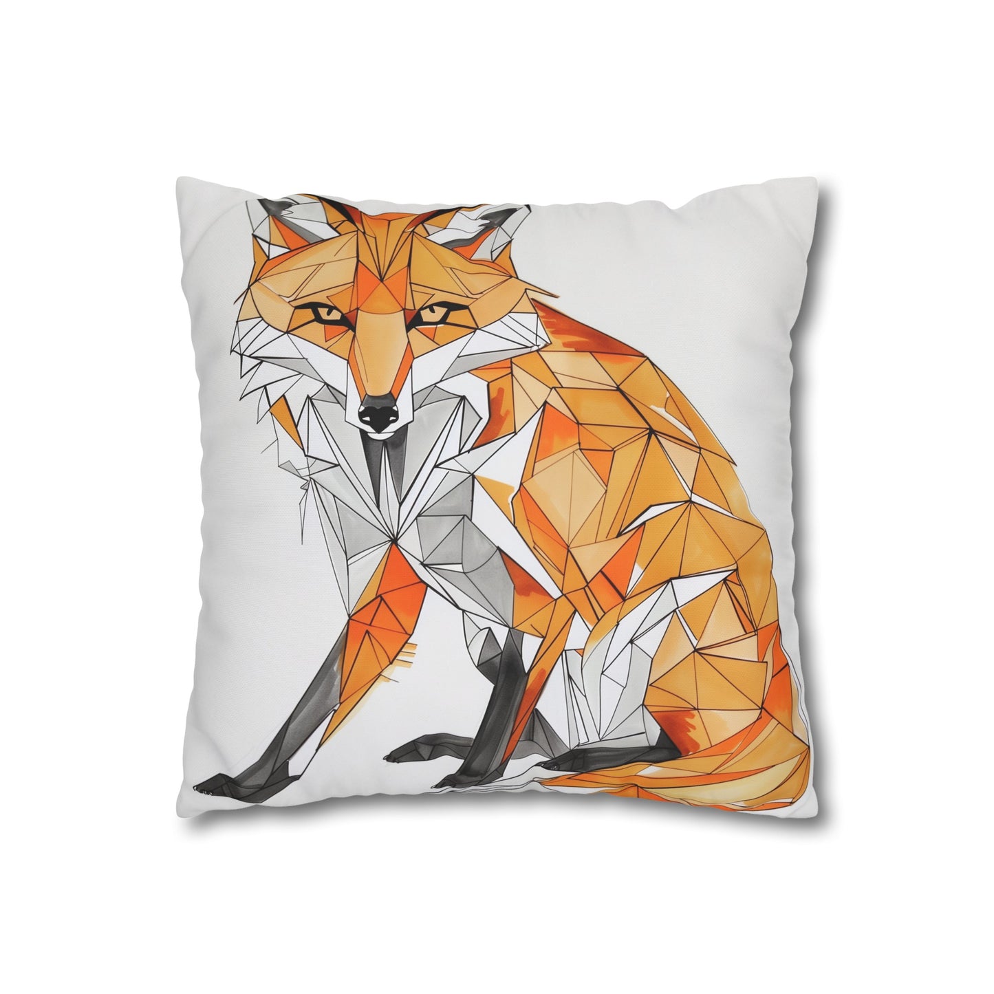 "Modern Geometric Fox Pillowcase - High-quality material, comfortable and stylish design perfect for all seasons. Makes a great gift!"