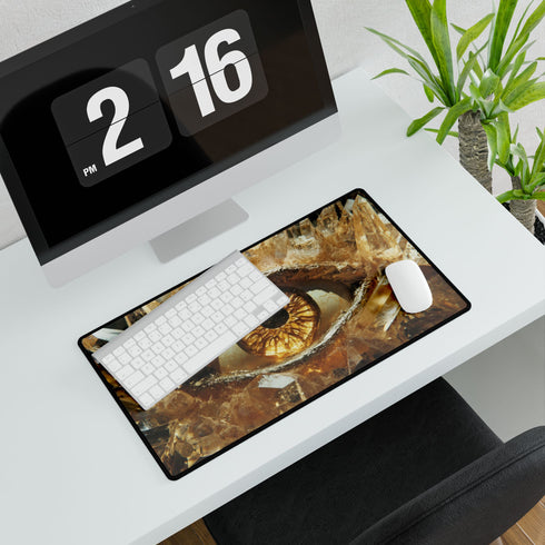 Levitating Crystals Forming an Eye — XL & XXL Desk Mat — Product Detail View 7