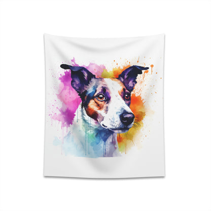 "Jack Russell Terrier Tapestry: A Playful and Charming Home Decor Accent"