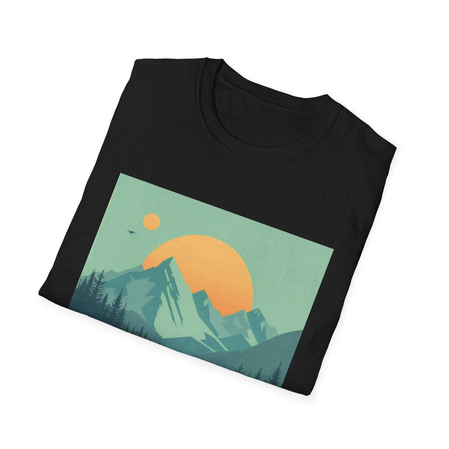 Mountain Majesty: Minimalist Landscape T-shirt