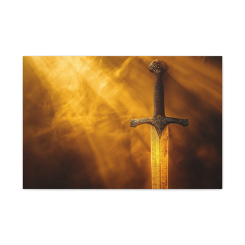 A Sword Forged from Sunlight Stretched Canvas Wall Art