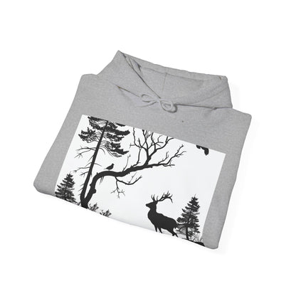 Untamed Spirit: Celebrate the Majesty of Wildlife in This Nature Silhouette Hoodie