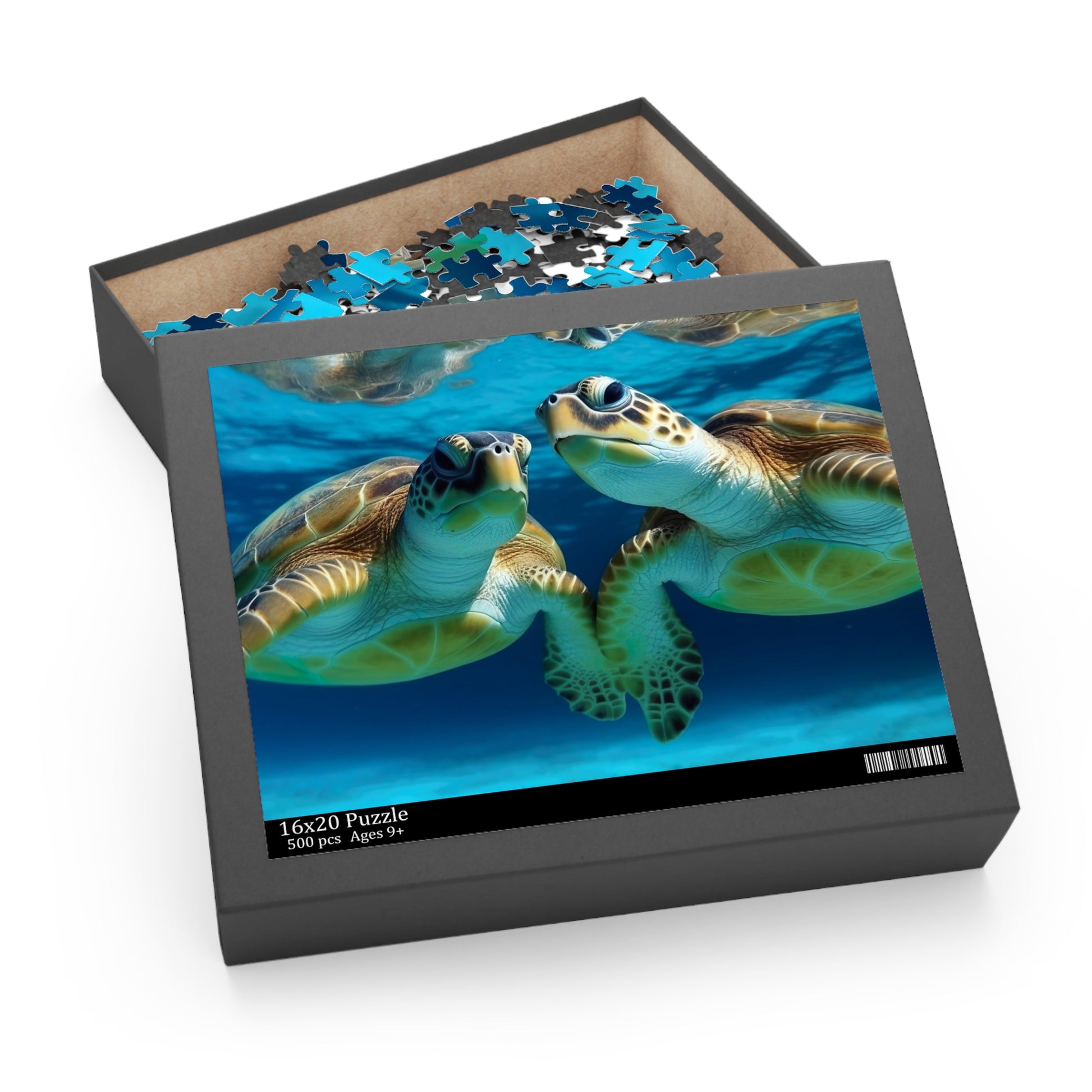 "Serene Turtle Paradise jigsaw puzzle for animal lovers and nature enthusiasts"