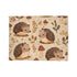 Woodland Hedgehogs & Toadstool Mushrooms Plush Fleece Throw Blanket - View 3 | Prints With Passion
